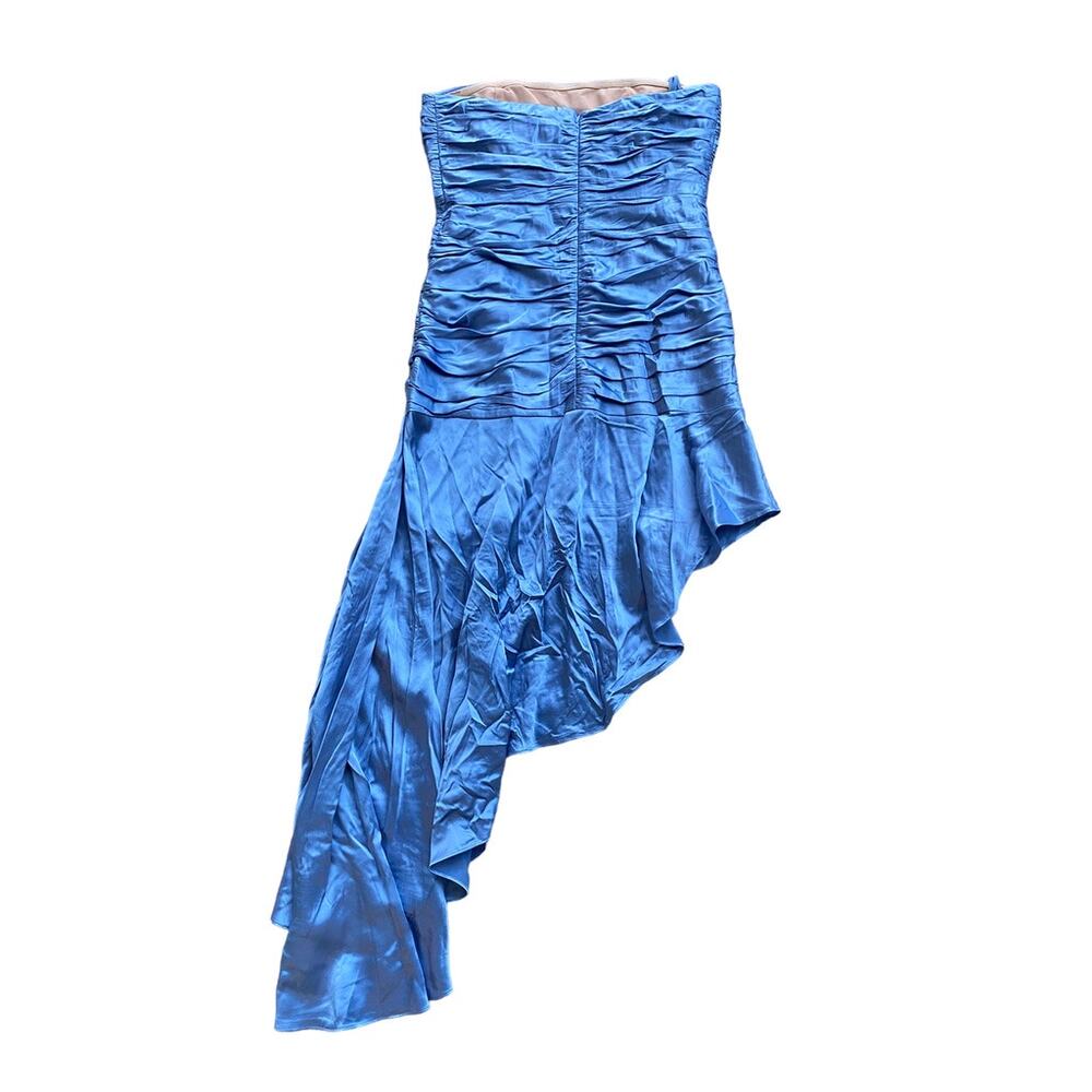 Cinq à Sept Blue Strapless Midi Dress - Picture 5 of 8
